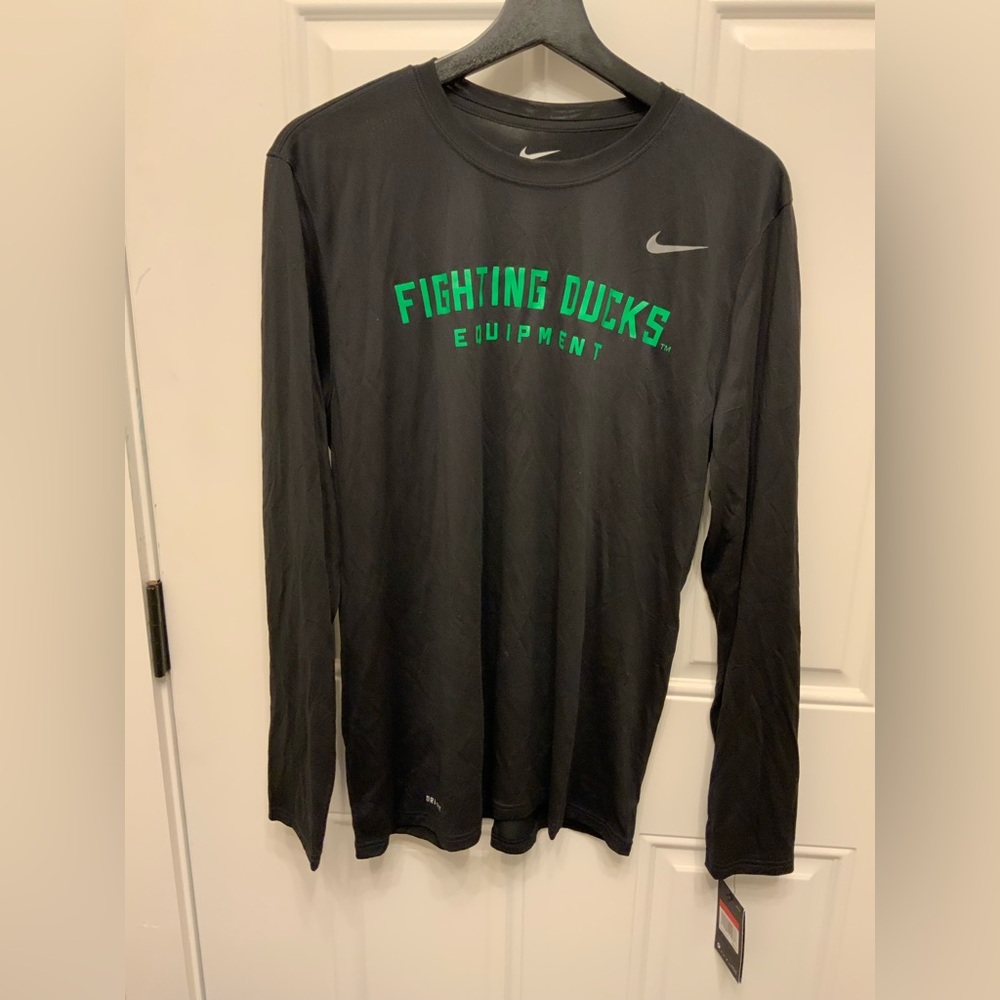 Nike University of Oregon Black and Green Long Sleeve Men's Tee
